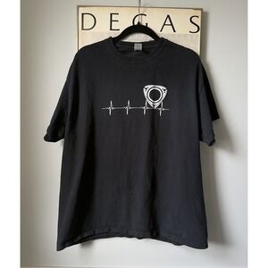Rotary Engine Heartbeat Graphic T Shirt XL Black JDM Wankel Tee Mazda RX7 RX8